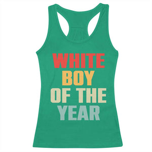 White Boy Of The Year Racerback Tank Top Funny Statement TS14 Irish Green Print Your Wear