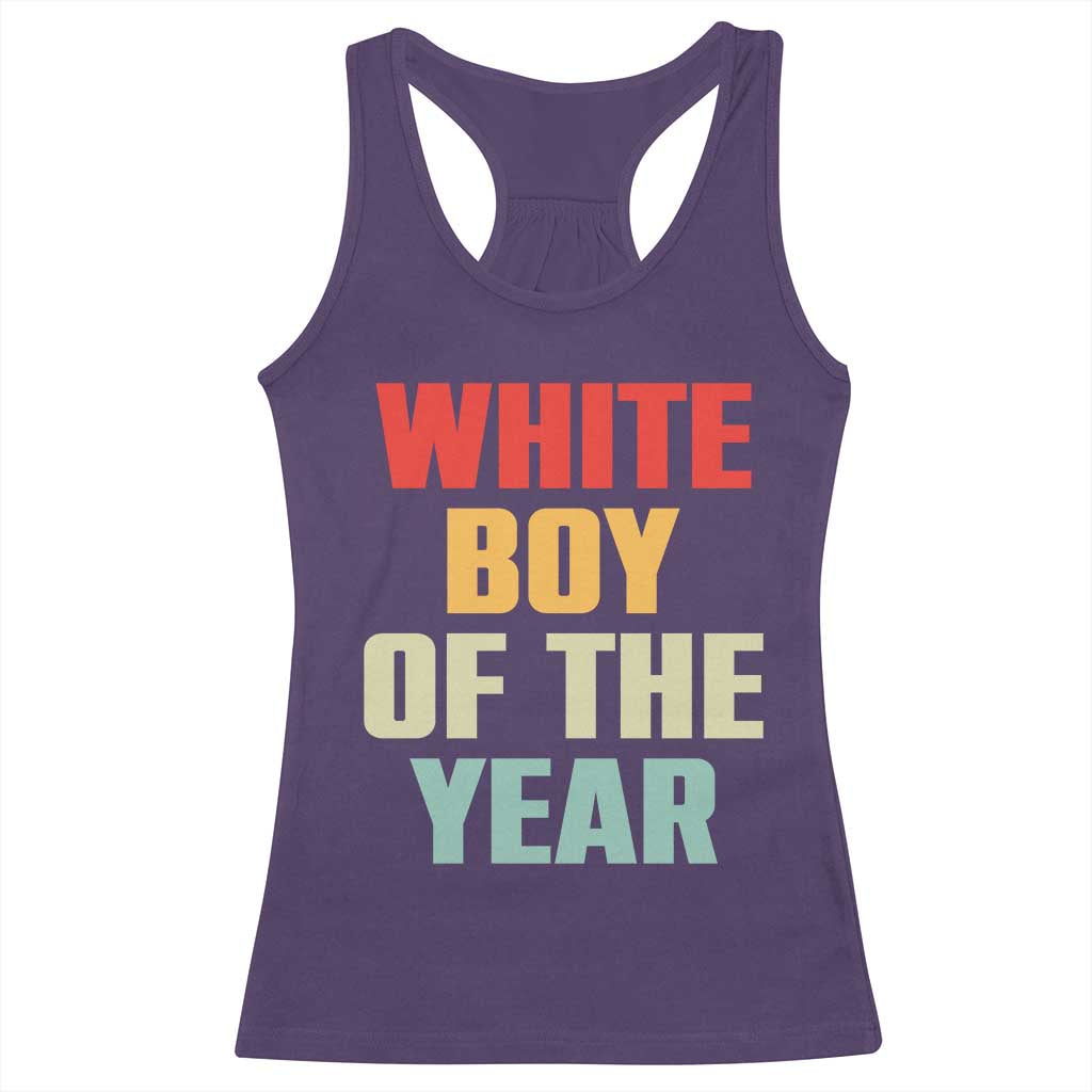 White Boy Of The Year Racerback Tank Top Funny Statement TS14 Purple Print Your Wear