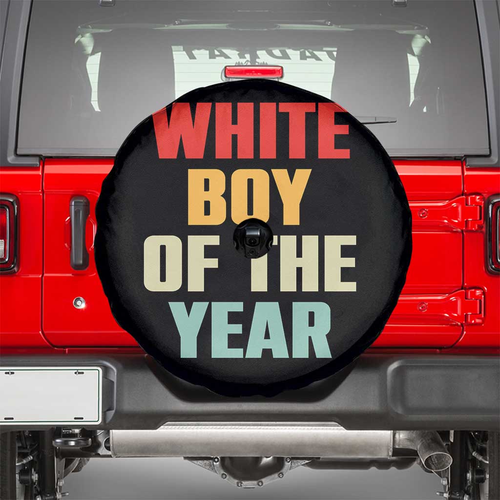 White Boy Of The Year Spare Tire Cover Funny Statement TS14 Black Print Your Wear