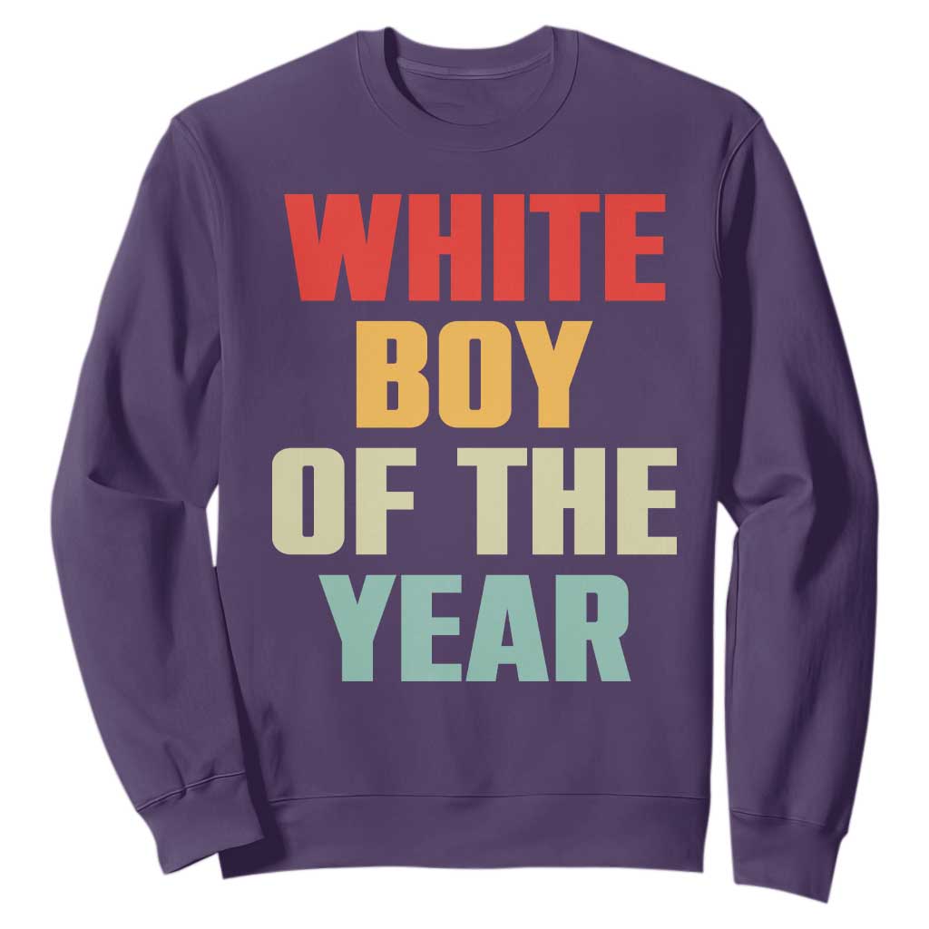 White Boy Of The Year Sweatshirt Funny Statement TS14 Purple Print Your Wear