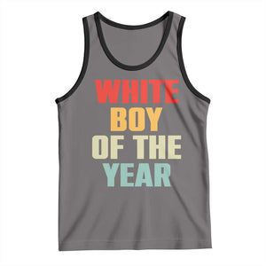 White Boy Of The Year Tank Top Funny Statement TS14 Deep Heather Black Print Your Wear