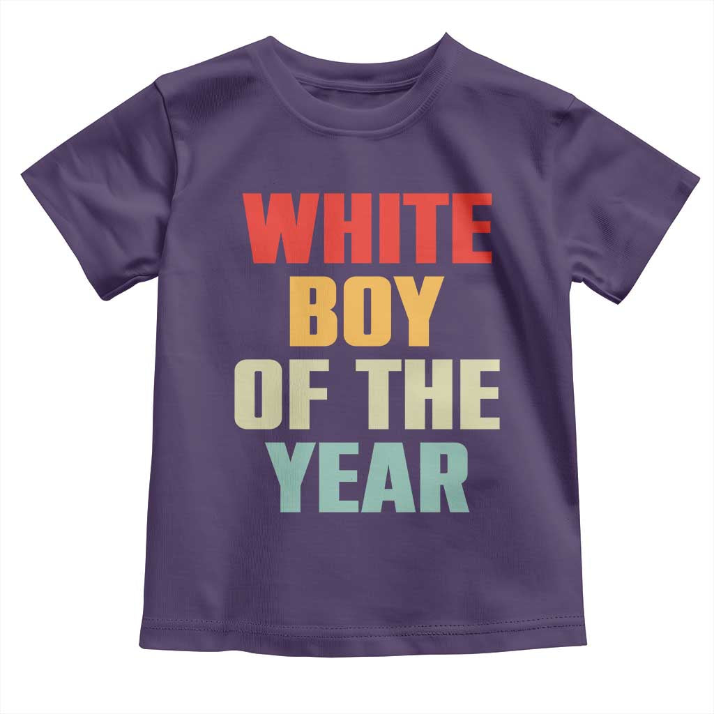 White Boy Of The Year Toddler T Shirt Funny Statement TS14 Purple Print Your Wear