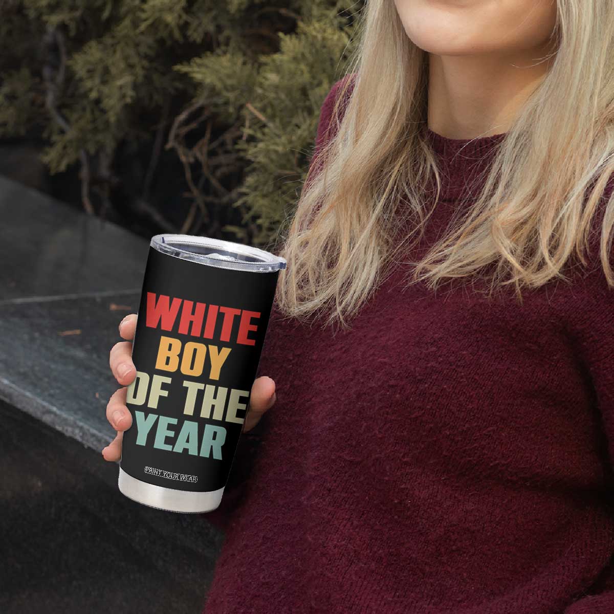 White Boy Of The Year Tumbler Cup Funny Statement TS14 Print Your Wear