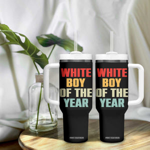White Boy Of The Year Tumbler With Handle Funny Statement TS14 Print Your Wear