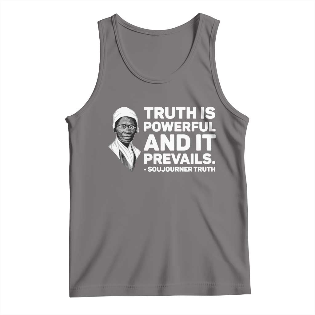 Sojourner Truth Quote Tank Top Truth is Powerful and It Prevails TS14 Deep Heather Print Your Wear