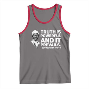 Sojourner Truth Quote Tank Top Truth is Powerful and It Prevails TS14 Deep Heather Red Print Your Wear