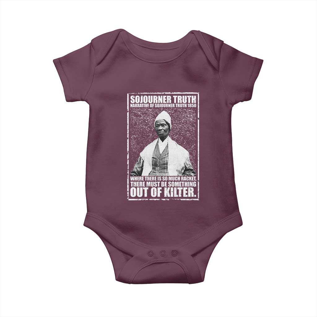 Sojourner Truth Quote Baby Onesie Black History Month TS14 Maroon Print Your Wear