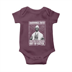 Sojourner Truth Quote Baby Onesie Black History Month TS14 Maroon Print Your Wear