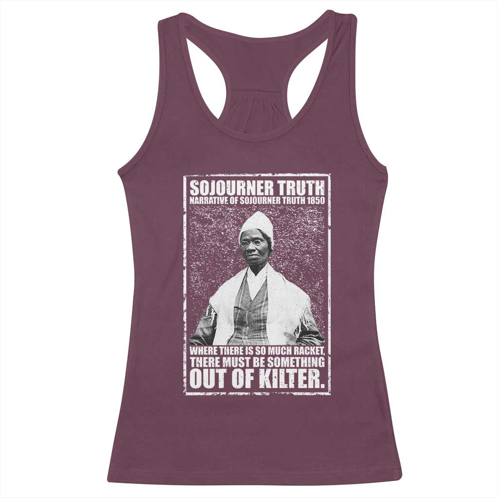 Sojourner Truth Quote Racerback Tank Top Black History Month TS14 Maroon Print Your Wear