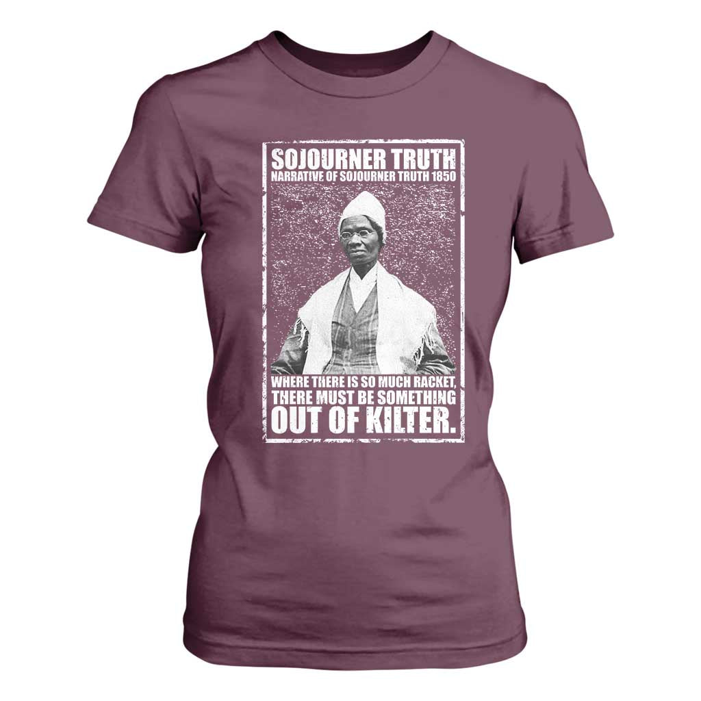 Sojourner Truth Quote T Shirt For Women Black History Month TS14 Maroon Print Your Wear