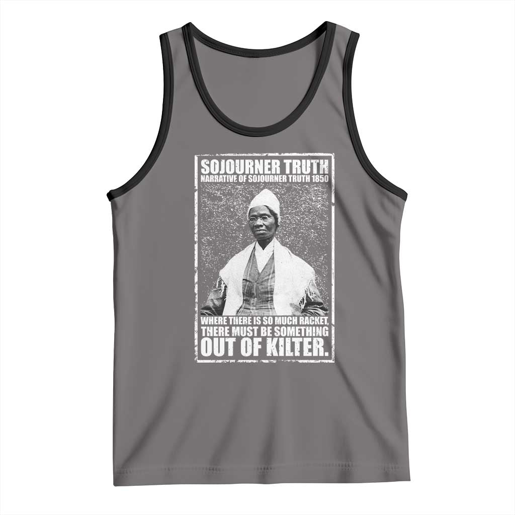 Sojourner Truth Quote Tank Top Black History Month TS14 Deep Heather Black Print Your Wear