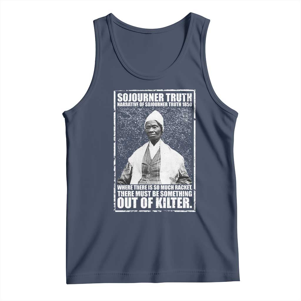Sojourner Truth Quote Tank Top Black History Month TS14 Navy Print Your Wear