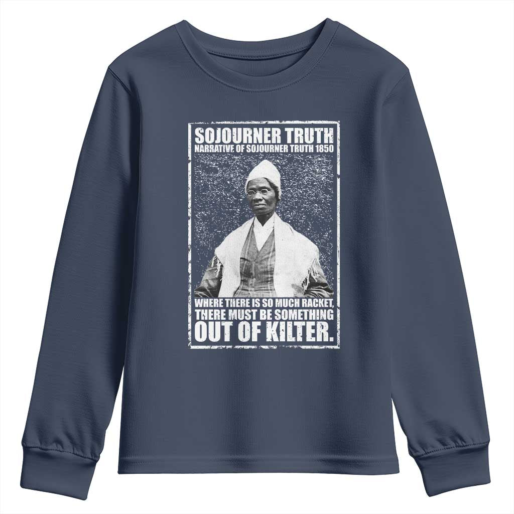 Sojourner Truth Quote Youth Sweatshirt Black History Month TS14 Navy Print Your Wear