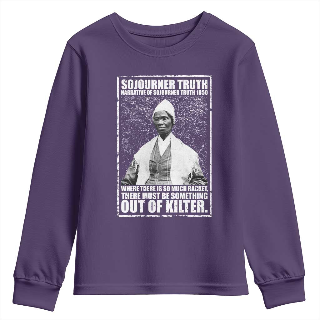 Sojourner Truth Quote Youth Sweatshirt Black History Month TS14 Purple Print Your Wear