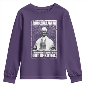 Sojourner Truth Quote Youth Sweatshirt Black History Month TS14 Purple Print Your Wear