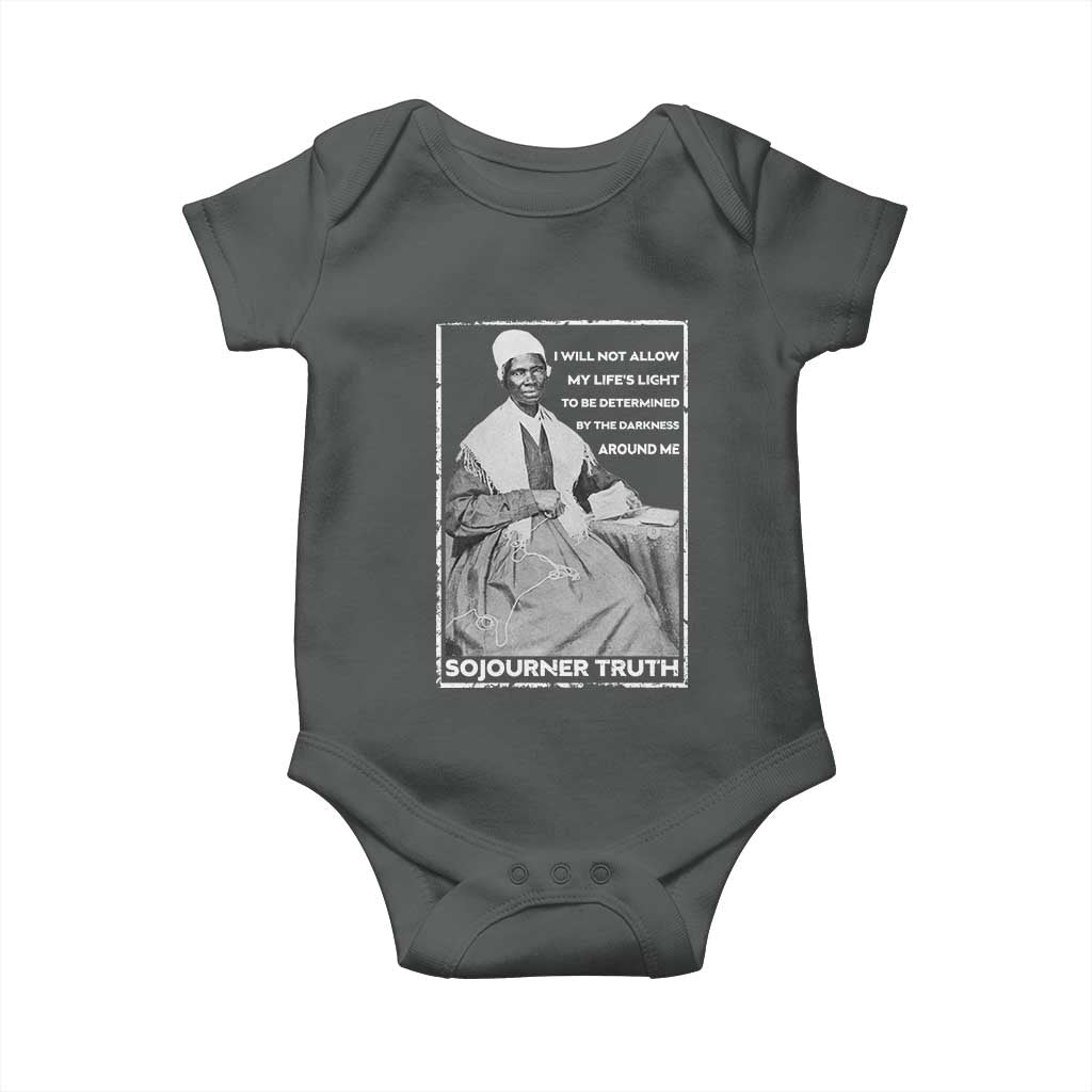 Sojourner Truth Quote Baby Onesie Black History Month Strong Woman TS14 Dark Heather Print Your Wear