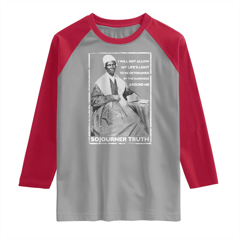 Sojourner Truth Quote Raglan Shirt Black History Month Strong Woman TS14 Sport Gray Red Print Your Wear