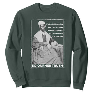 Sojourner Truth Quote Sweatshirt Black History Month Strong Woman TS14 Dark Forest Green Print Your Wear