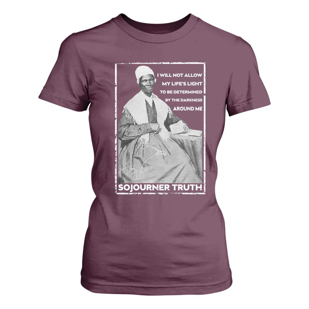 Sojourner Truth Quote T Shirt For Women Black History Month Strong Woman TS14 Maroon Print Your Wear