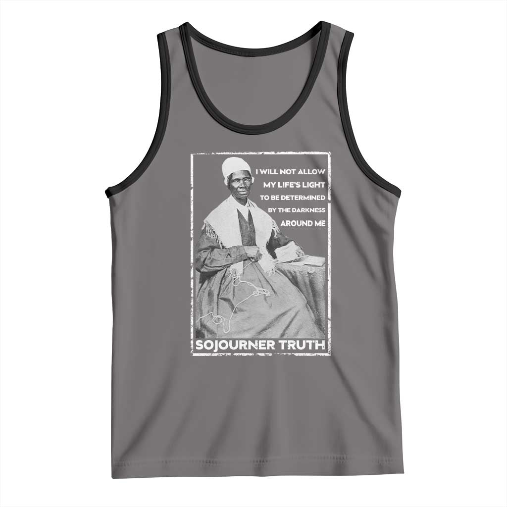 Sojourner Truth Quote Tank Top Black History Month Strong Woman TS14 Deep Heather Black Print Your Wear