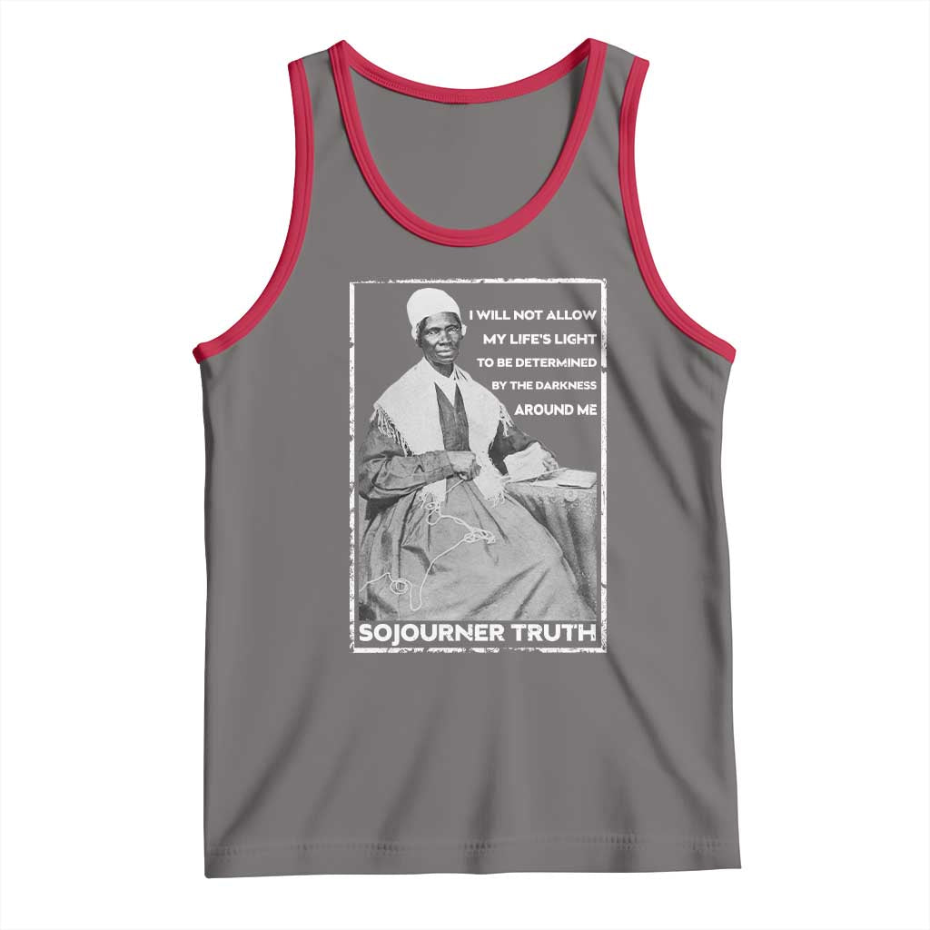 Sojourner Truth Quote Tank Top Black History Month Strong Woman TS14 Deep Heather Red Print Your Wear