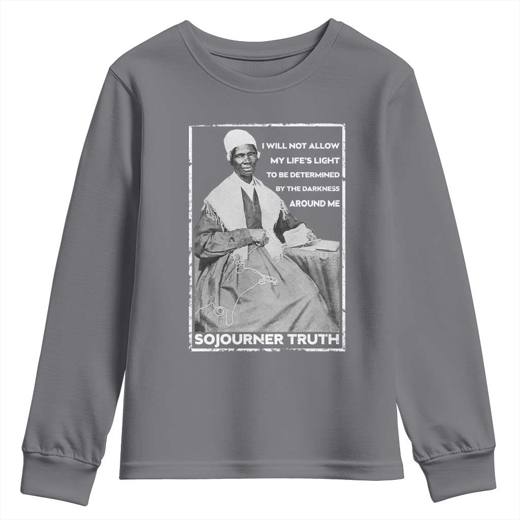 Sojourner Truth Quote Youth Sweatshirt Black History Month Strong Woman TS14 Charcoal Print Your Wear
