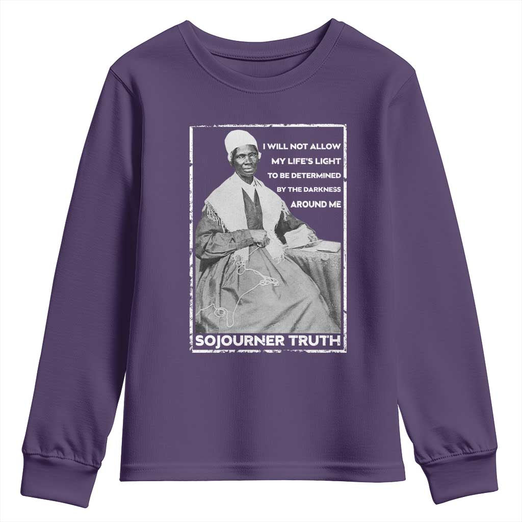 Sojourner Truth Quote Youth Sweatshirt Black History Month Strong Woman TS14 Purple Print Your Wear