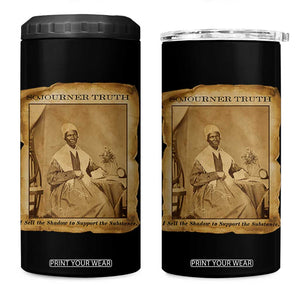 Sojourner Truth 4 in 1 Can Cooler Tumbler Black Women Quote TS14 One Size: 16 oz Black Print Your Wear