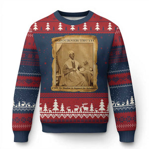 Sojourner Truth Ugly Christmas Sweater Black Women Quote TS14 Navy Red Print Your Wear