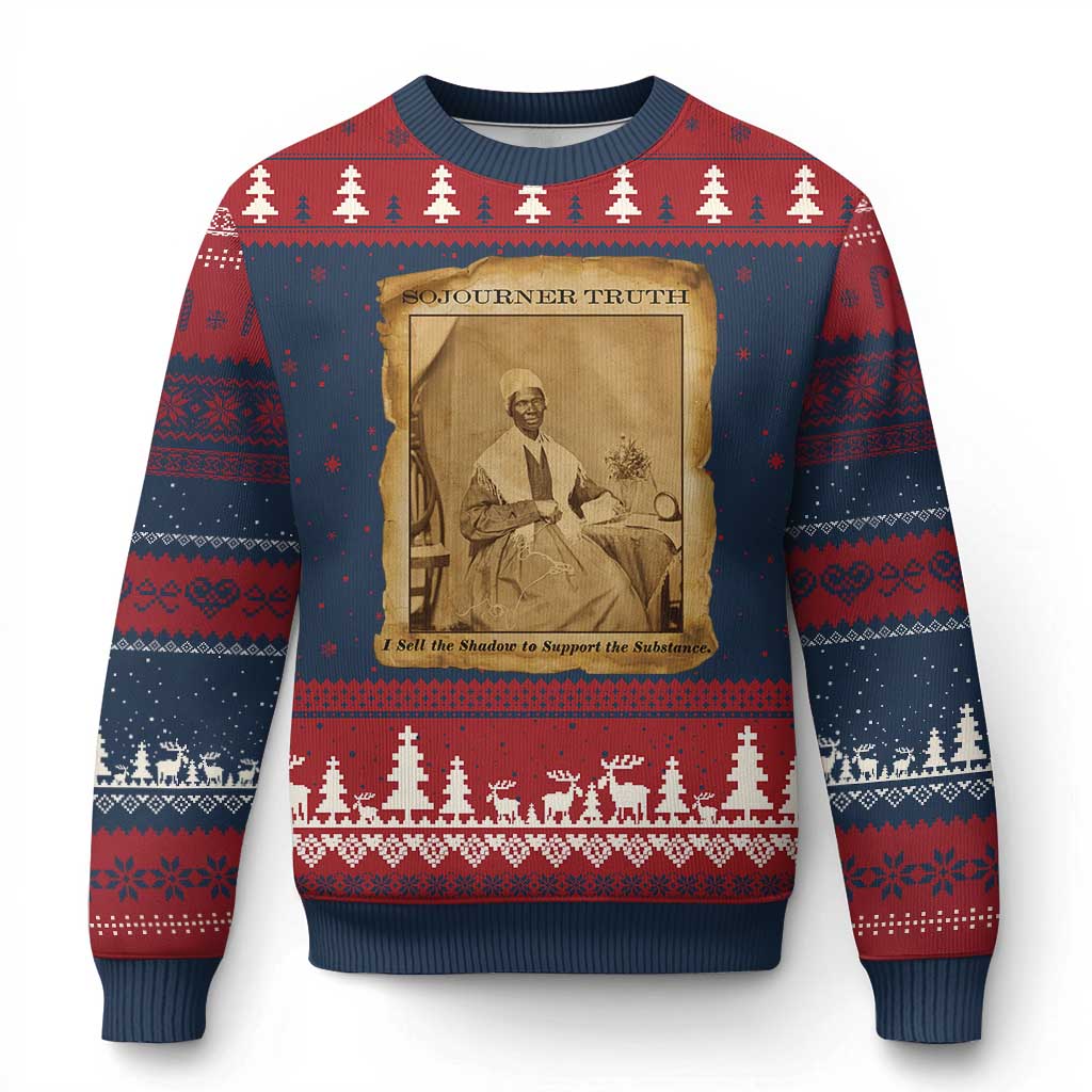Sojourner Truth Ugly Christmas Sweater Black Women Quote TS14 Navy Red Print Your Wear
