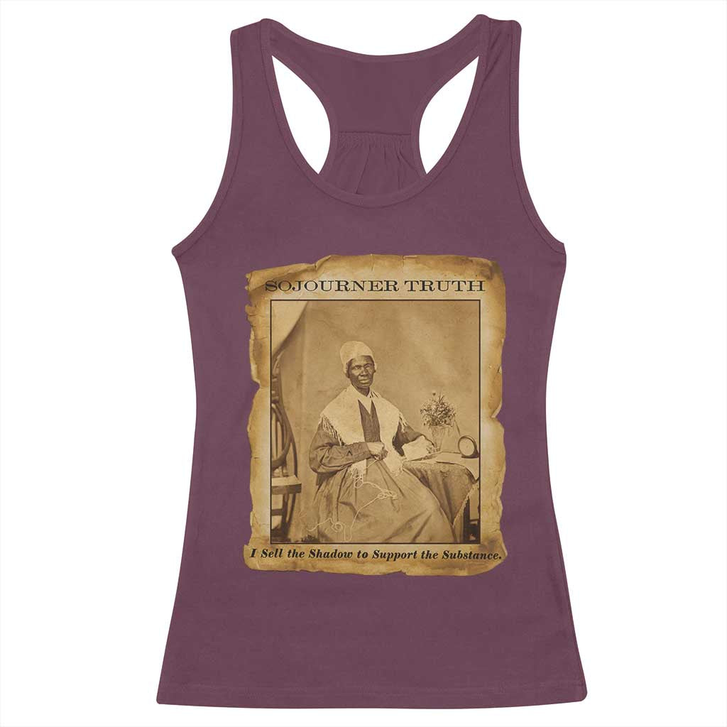 Sojourner Truth Racerback Tank Top Black Women Quote TS14 Maroon Print Your Wear