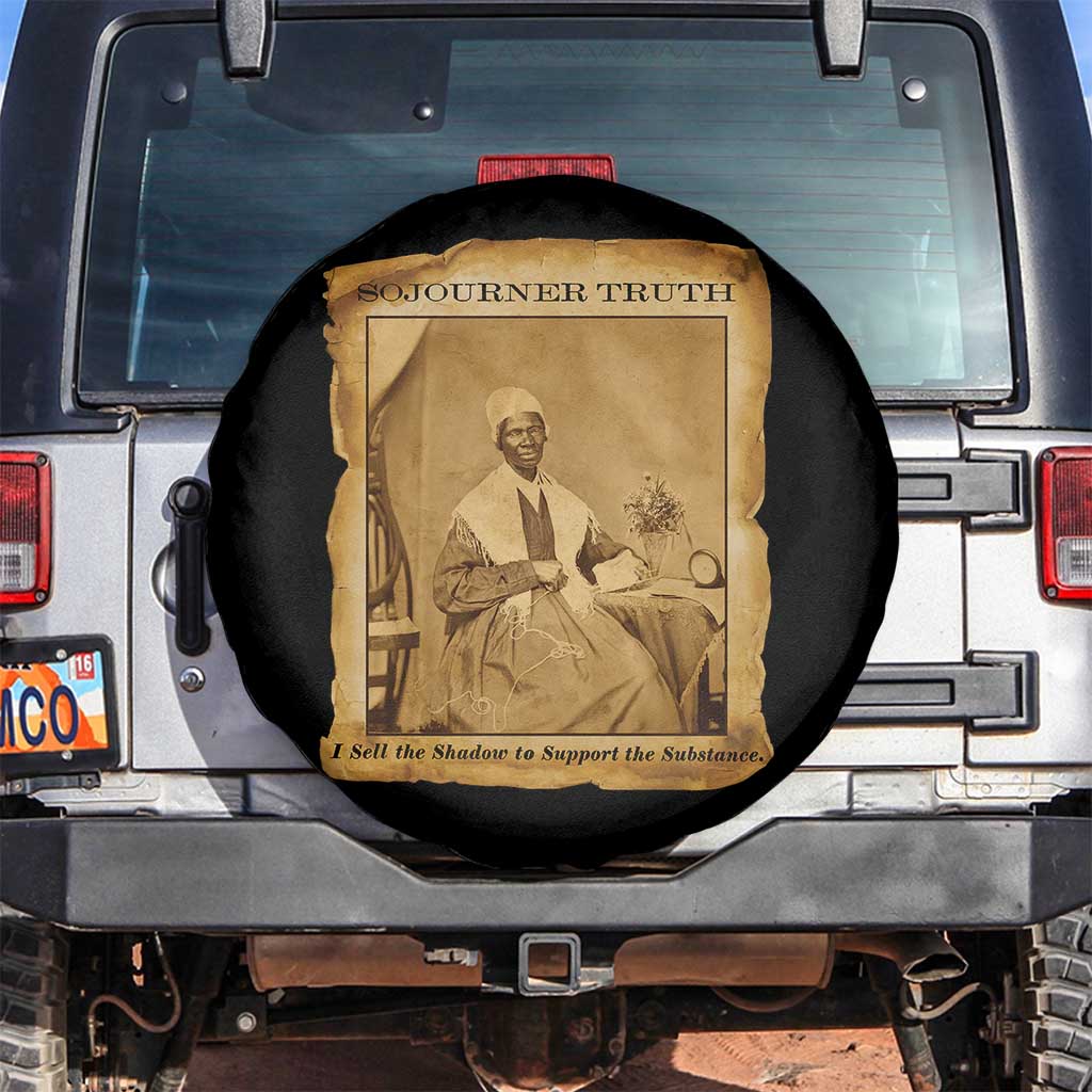 Sojourner Truth Spare Tire Cover Black Women Quote TS14 No hole Black Print Your Wear