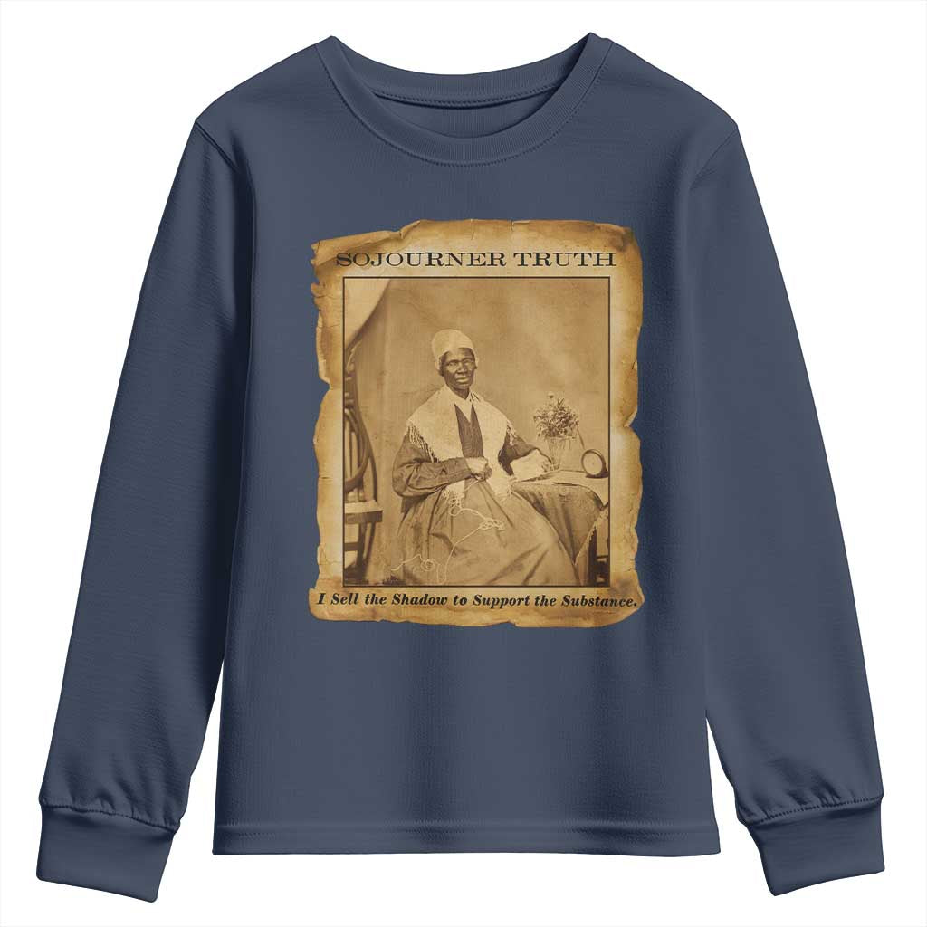 Sojourner Truth Youth Sweatshirt Black Women Quote TS14 Navy Print Your Wear