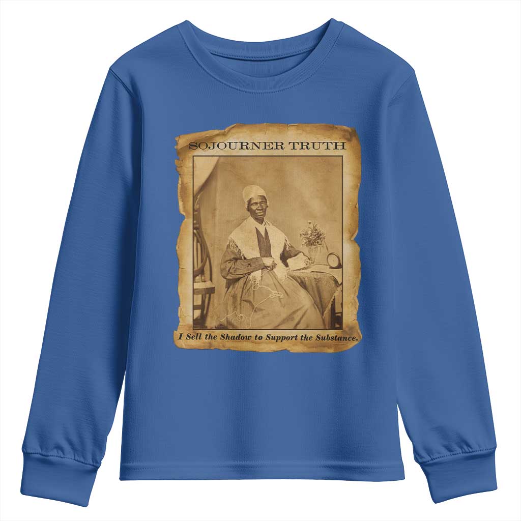 Sojourner Truth Youth Sweatshirt Black Women Quote TS14 Royal Blue Print Your Wear