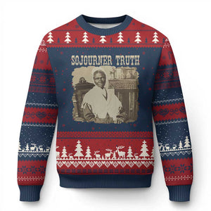 Sojourner Truth Ugly Christmas Sweater African American Historical Hero TS14 Navy Red Print Your Wear
