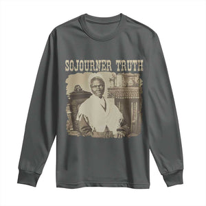 Sojourner Truth Long Sleeve Shirt African American Historical Hero TS14 Dark Heather Print Your Wear