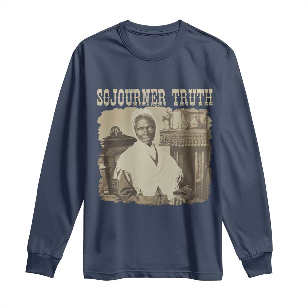 Sojourner Truth Long Sleeve Shirt African American Historical Hero TS14 Navy Print Your Wear