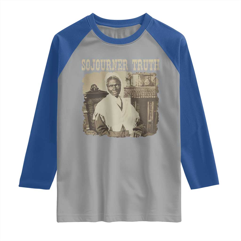 Sojourner Truth Raglan Shirt African American Historical Hero TS14 Sport Gray Royal Print Your Wear