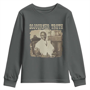 Sojourner Truth Youth Sweatshirt African American Historical Hero TS14 Dark Heather Print Your Wear