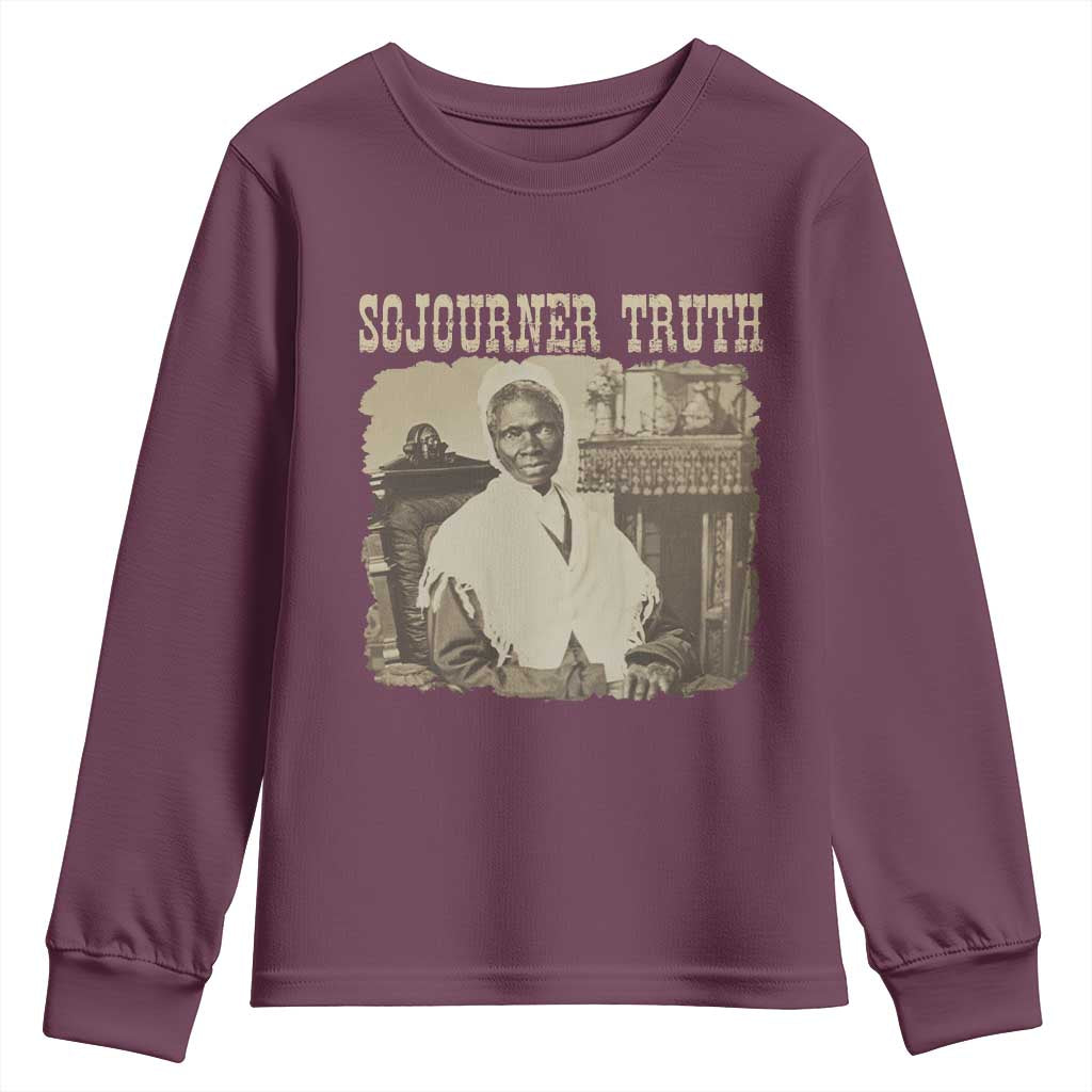 Sojourner Truth Youth Sweatshirt African American Historical Hero TS14 Maroon Print Your Wear