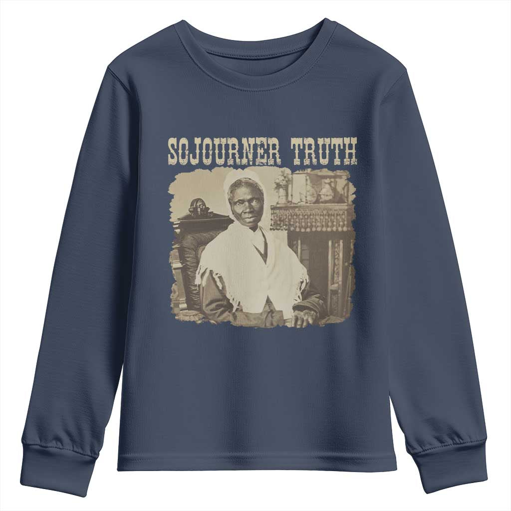 Sojourner Truth Youth Sweatshirt African American Historical Hero TS14 Navy Print Your Wear