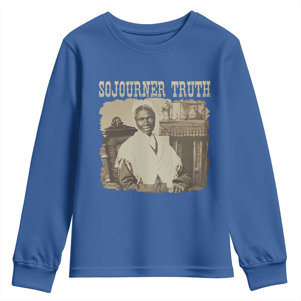 Sojourner Truth Youth Sweatshirt African American Historical Hero TS14 Royal Blue Print Your Wear