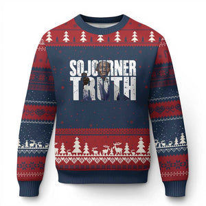 Sojourner Truth Quote Ugly Christmas Sweater African American Historical Hero TS14 Navy Red Print Your Wear