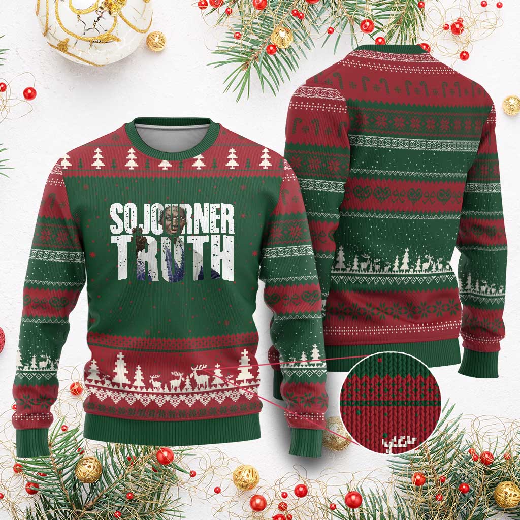 Sojourner Truth Quote Ugly Christmas Sweater African American Historical Hero TS14 Red Green Print Your Wear