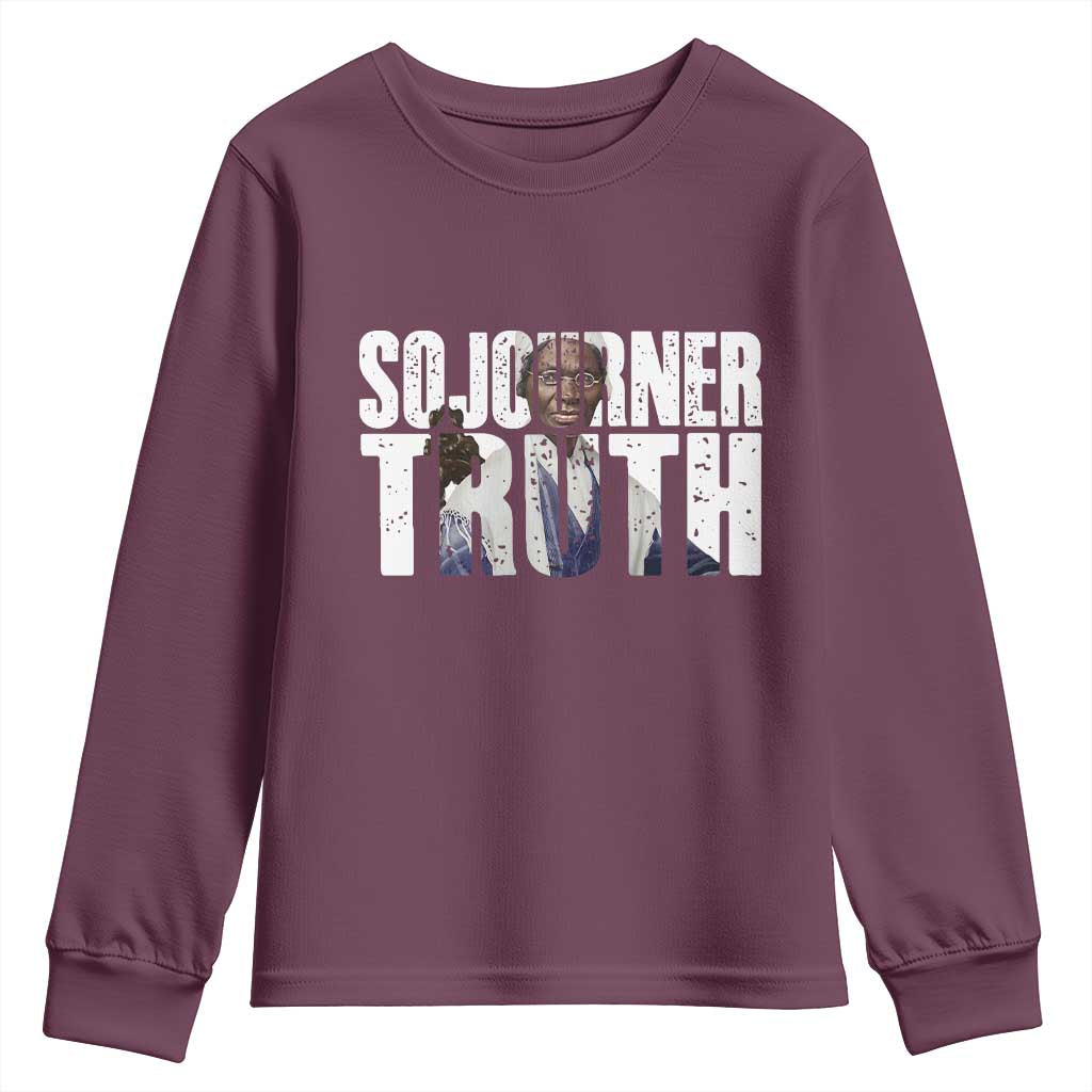 Sojourner Truth Quote Youth Sweatshirt African American Historical Hero TS14 Maroon Print Your Wear