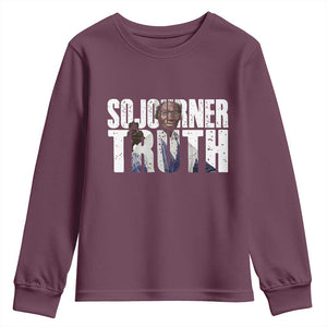 Sojourner Truth Quote Youth Sweatshirt African American Historical Hero TS14 Maroon Print Your Wear