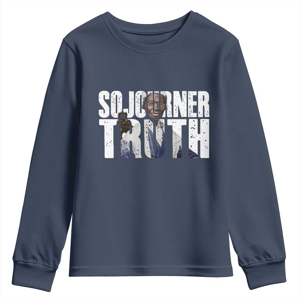 Sojourner Truth Quote Youth Sweatshirt African American Historical Hero TS14 Navy Print Your Wear