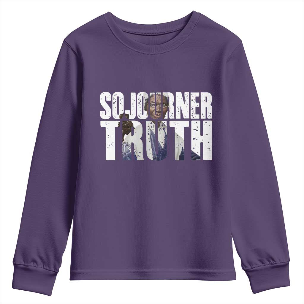 Sojourner Truth Quote Youth Sweatshirt African American Historical Hero TS14 Purple Print Your Wear