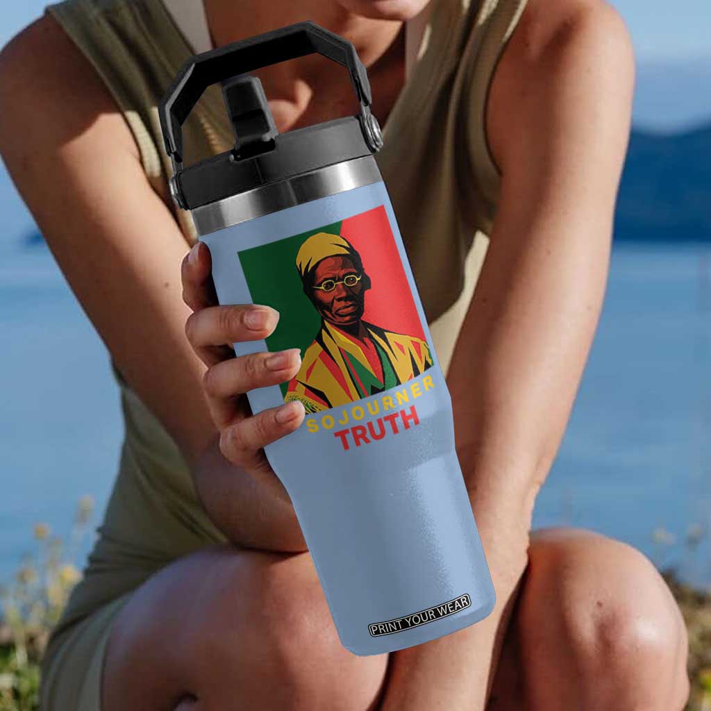 Sojourner Truth Flip Straw Tumbler Black History Month TS14 One Size: 30 oz Light Blue Print Your Wear