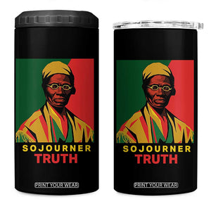Sojourner Truth 4 in 1 Can Cooler Tumbler Black History Month TS14 One Size: 16 oz Black Print Your Wear
